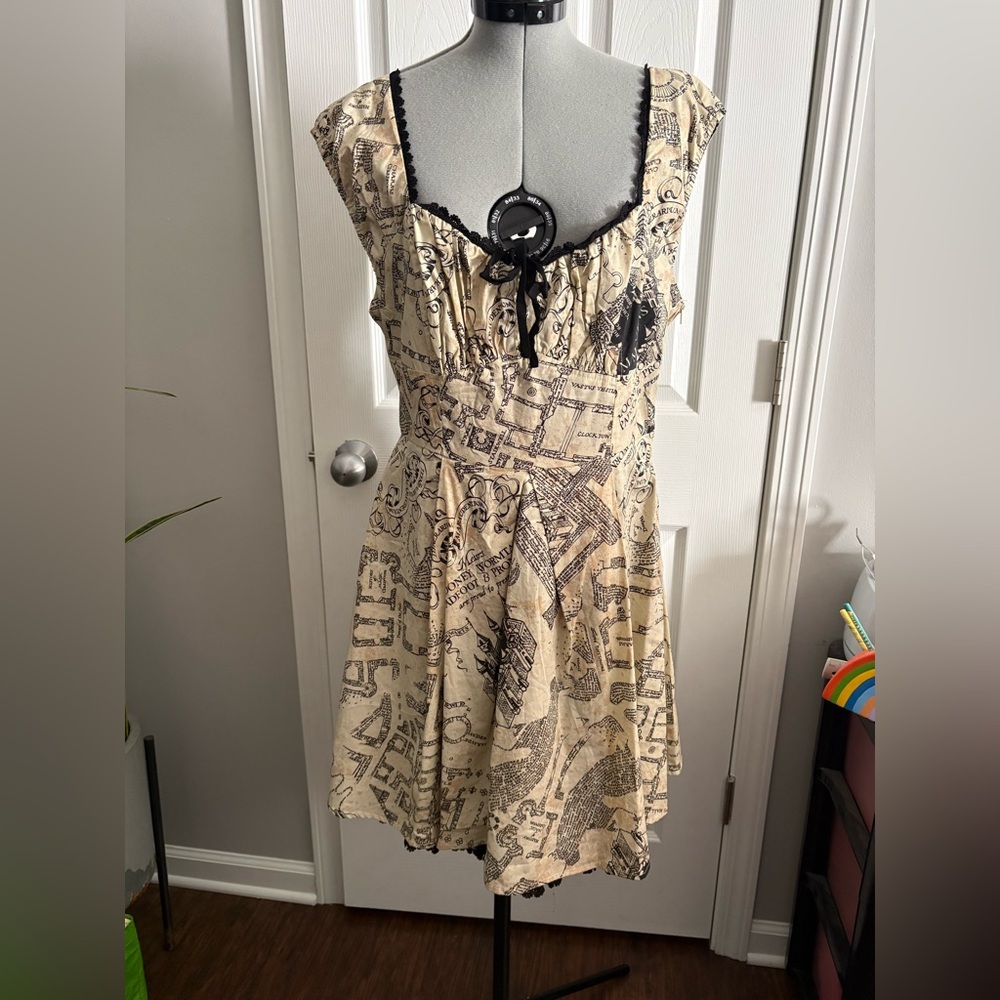 🩵Harry Potter Marauder's Map Dress, Large - Picture 3 of 6